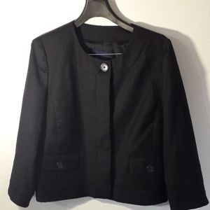 J. Crew black lady cropped blazer 100% wool lining